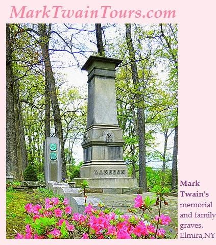 Mark Twain's memorial and family graves, Elmira NY