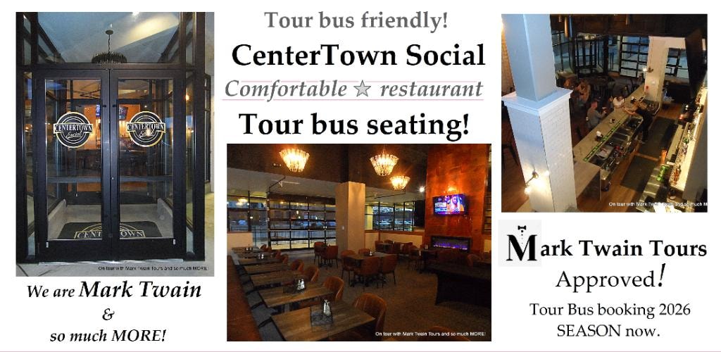 CenterTown Social restaurant interior and entrance, tour bus friendly dining in Elmira NY